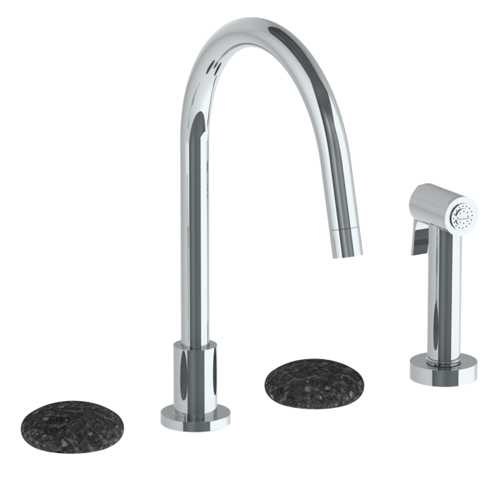 WATERMARK Zen 36 Deck Mounted 4 Hole Gooseneck Kitchen Set - Includes Side Spray 36-7.1G-MM (ON SALE)