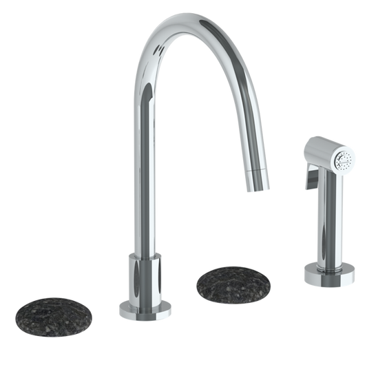 WATERMARK Zen 36 Deck Mounted 4 Hole Gooseneck Kitchen Set - Includes Side Spray 36-7.1G-MM (ON SALE)