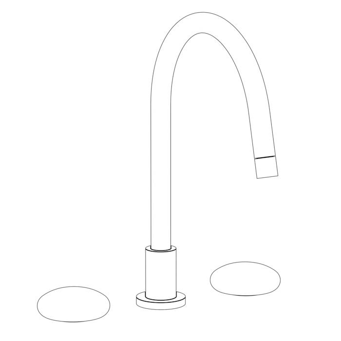 WATERMARK Zen 36 Deck Mounted 3 Hole Gooseneck Kitchen Faucet 36-7G-HD (ON SALE)