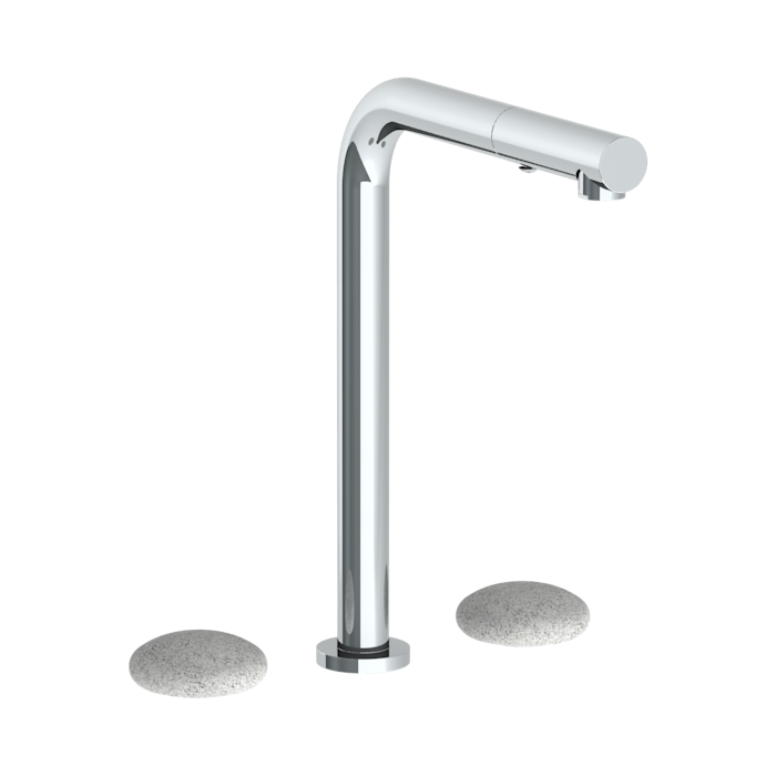 WATERMARK Zen 36 Deck Mounted 3 Hole Square Top Kitchen Faucet with Pull Out Spray 36-7P1-WM (ON SALE)