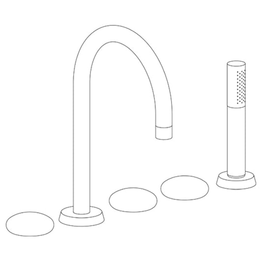 WATERMARK Zen 36 Deck Mounted 5 hole Gooseneck Bath set 36-8.1-WM (ON SALE)