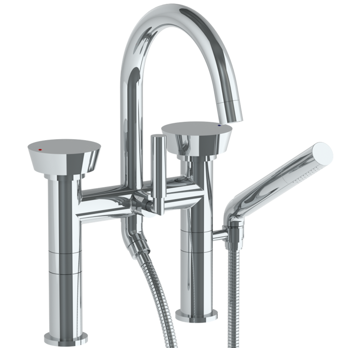 WATERMARK Zen 36 Deck Mounted Exposed Gooseneck Bath Set with Hand Shower 36-8.2-BL1 (ON SALE)