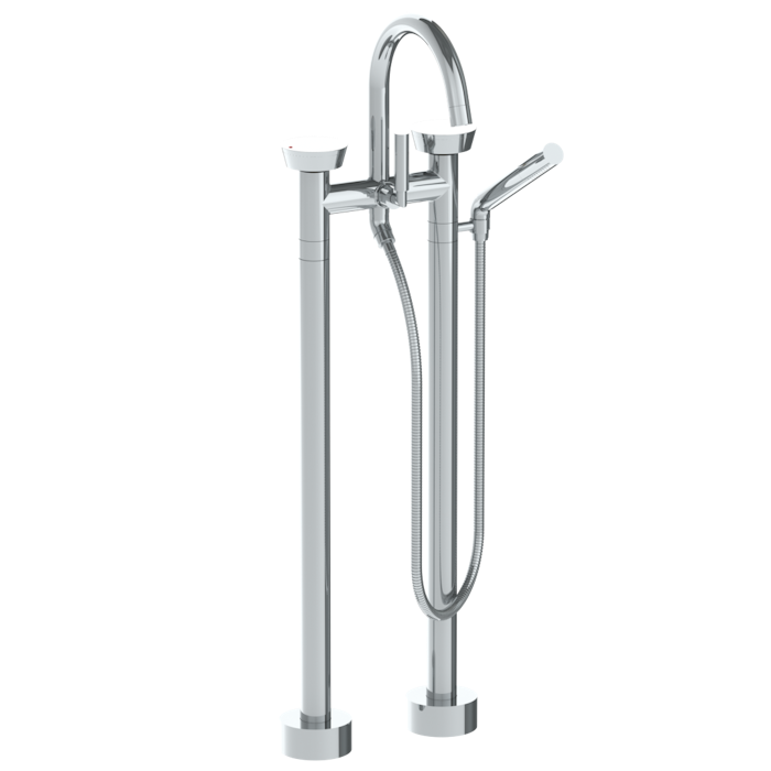 WATERMARK Zen 36 Floor Standing Gooseneck Bath Set with Slim Hand Shower 36-8.3-BL1 (ON SALE)
