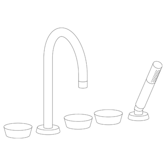 WATERMARK Zen 36 Deck Mounted 5 hole Gooseneck Bath set 36-8.1-CM (ON SALE)