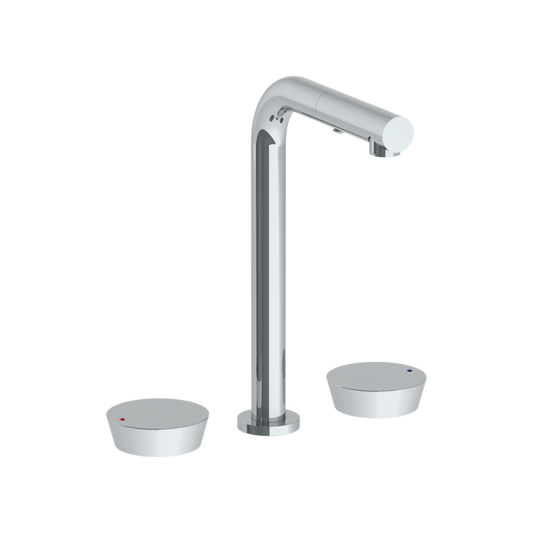WATERMARK Zen 36 Deck Mounted 3 Hole Square Top Prep Faucet with Pull Out Spray 36-9P3-BL1 (ON SALE)