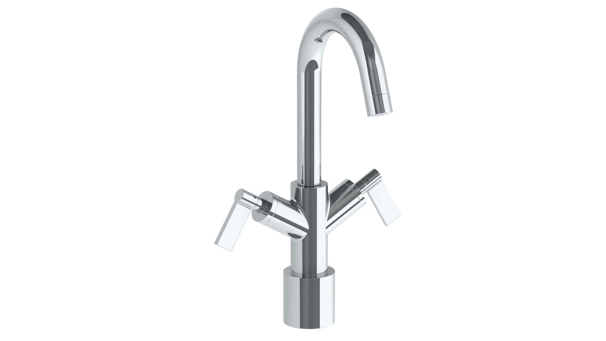 WATERMARK Blue 37 Deck Mounted 2 Handle Extended Monoblock Lavatory Mixer 37-1X-BL2 (ON SALE)