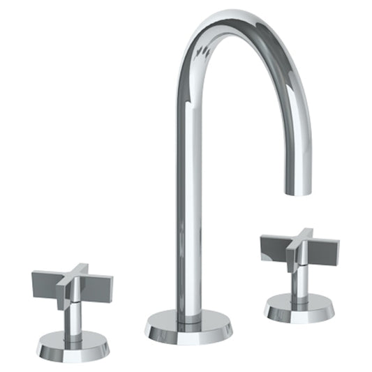 WATERMARK Blue 37 Deck Mounted 3 Hole Gooseneck Lavatory Set 37-2-BL3 (ON SALE)