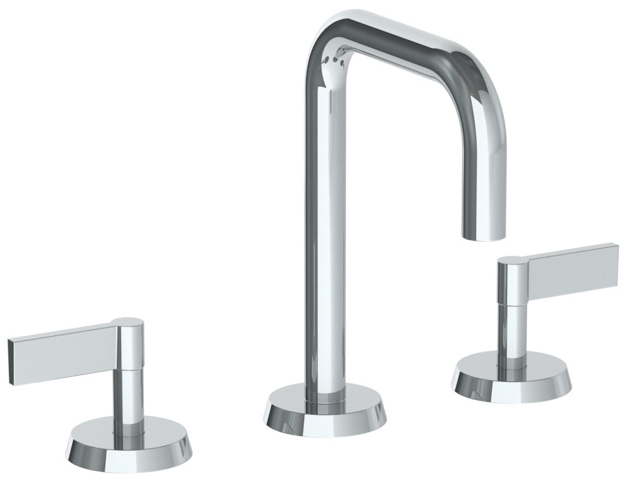 WATERMARK Blue 37 Deck Mounted 3 Hole Tall Square Spout Lavatory Set 37-2.18-BL2 (ON SALE)