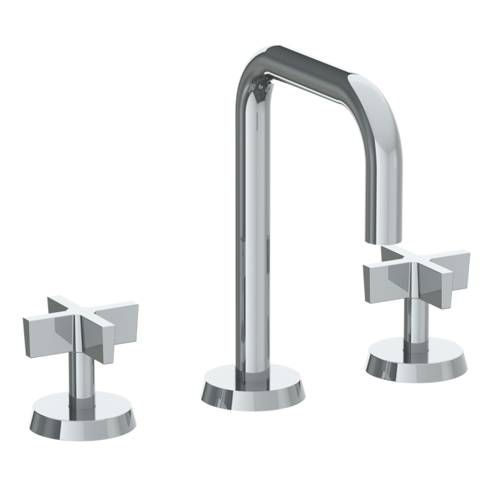 WATERMARK Blue 37 Deck Mounted 3 Hole Tall Square Spout Lavatory Set 37-2.18-BL3 (ON SALE)