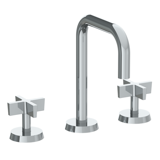 WATERMARK Blue 37 Deck Mounted 3 Hole Tall Square Spout Lavatory Set 37-2.18-BL3 (ON SALE)