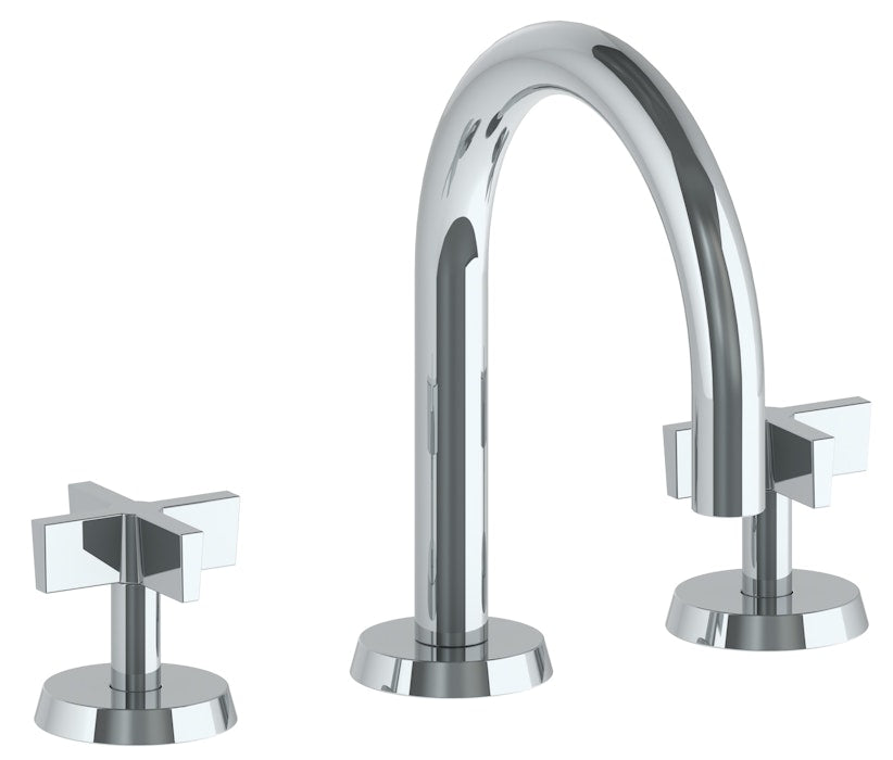 WATERMARK Blue 37 Deck Mounted 3 Hole Gooseneck Spout Lavatory Set 37-2S-BL3 (ON SALE)