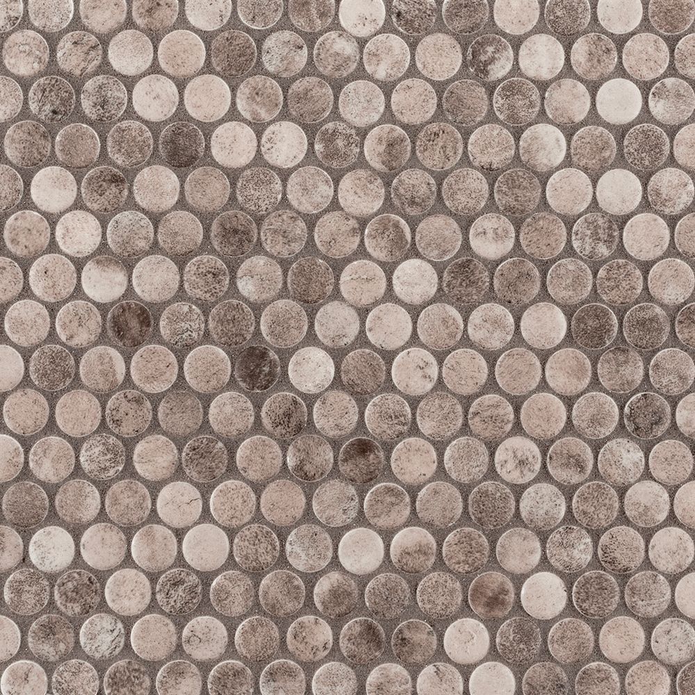 Sierra Penny Mosaic Brown  40260- Jeffrey Court (Please Call us for Special Pricing)