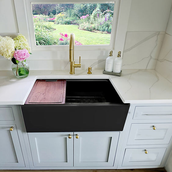 NANTUCKET SINKS 30" REVERSIBLE SINK MATTE BLACK + ACCESSORIES T-PS30MB  (FREE SHIPPING PROMO SEPTEMBER 2025)