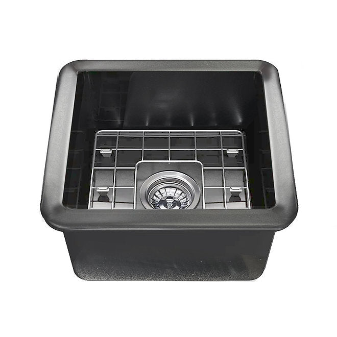 NANTUCKET 18 Inch Undermount Fireclay Kitchen Sink Wellfleet-1818MB  (FREE SHIPPING PROMO SEPTEMBER 2025)