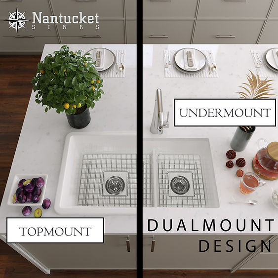 NANTUCKET 31" Double Bowl + Grids Wellfleet-31OSW  (FREE SHIPPING PROMO SEPTEMBER 2025)