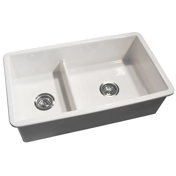 NANTUCKET 31" Double Bowl + Grids Wellfleet-31OSW  (FREE SHIPPING PROMO SEPTEMBER 2025)