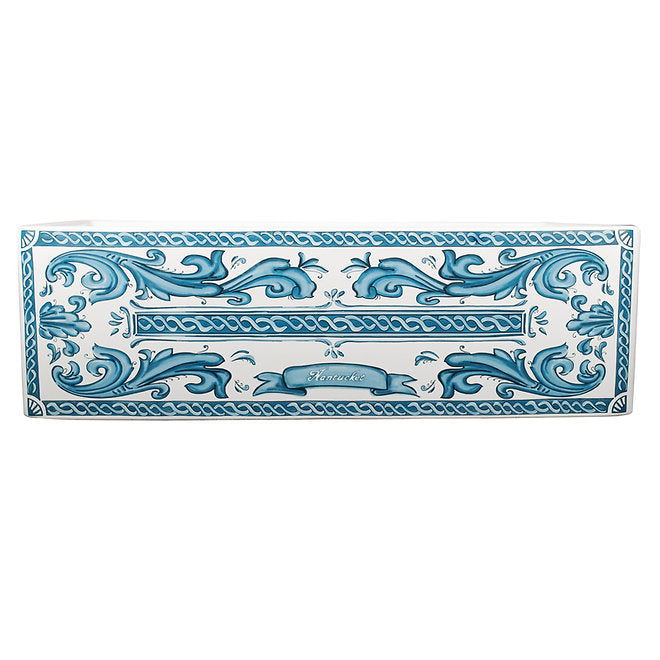 NANTUCKET 33 Inch Farmhouse Fireclay Sink with an appliqué Apron Design FCFS3320S-BluMare  (FREE SHIPPING PROMO SEPTEMBER 2025)
