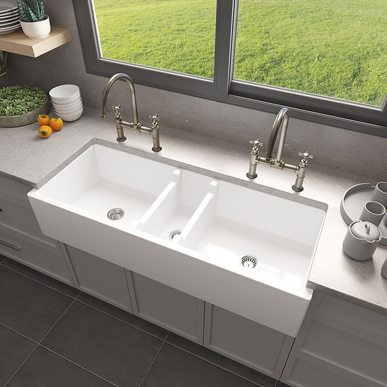 NANTUCKET SINKS 47.25 Inch Farmhouse Apron Fireclay Sink FCFS4718  (FREE SHIPPING PROMO SEPTEMBER 2025)