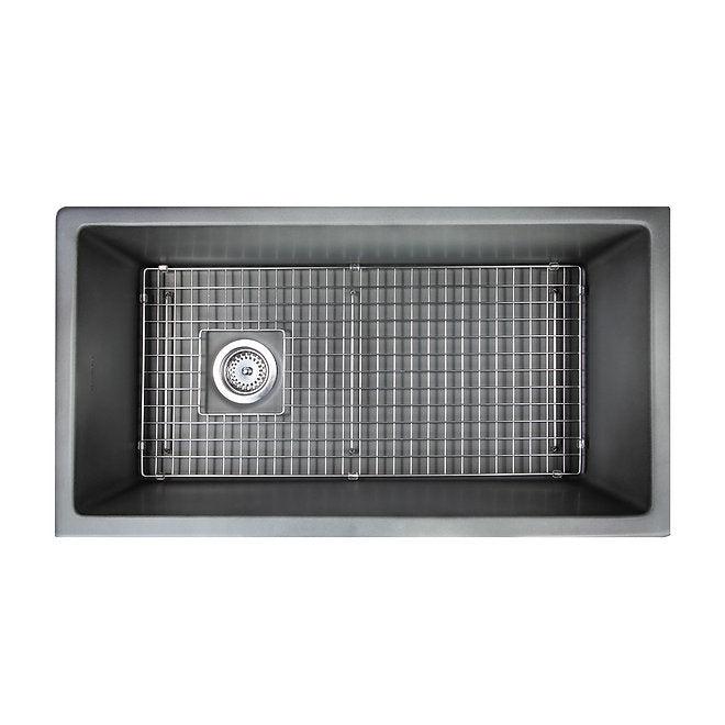 NANTUCKET 34 Inch Undermount Concrete Sink Wellfleet-3419Concrete  (FREE SHIPPING PROMO SEPTEMBER 2025)