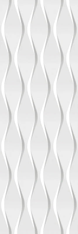 Nude White 12x36 Deco Tile - Glacier Collection - (SUMMER SALE)