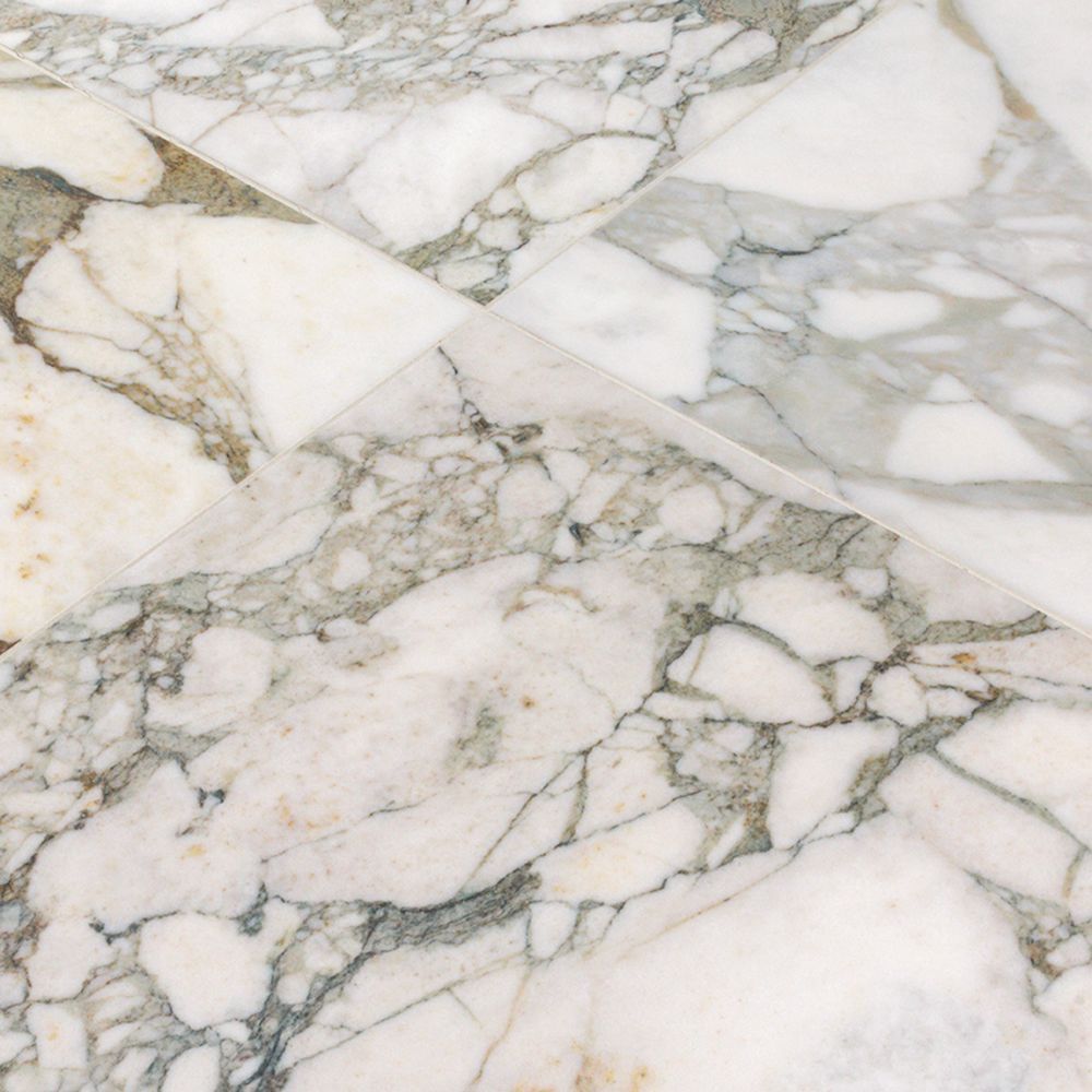 12" x 12" Polished Calacatta Verde  74320 - Exotic Marble Collection (Please Call for Special Pricing)