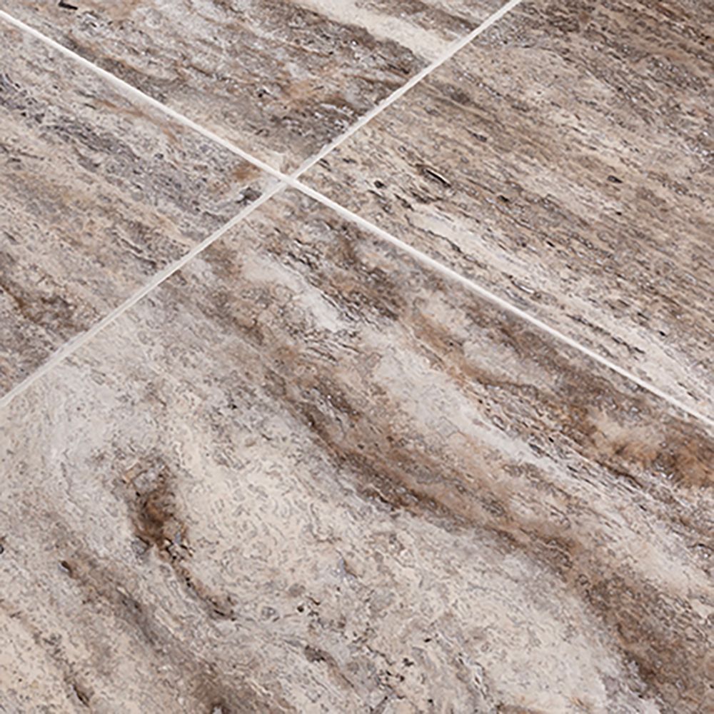 12" x 12" Honed Silver Travertine  74342 - Exotic Marble Collection (Please Call for Special Pricing)