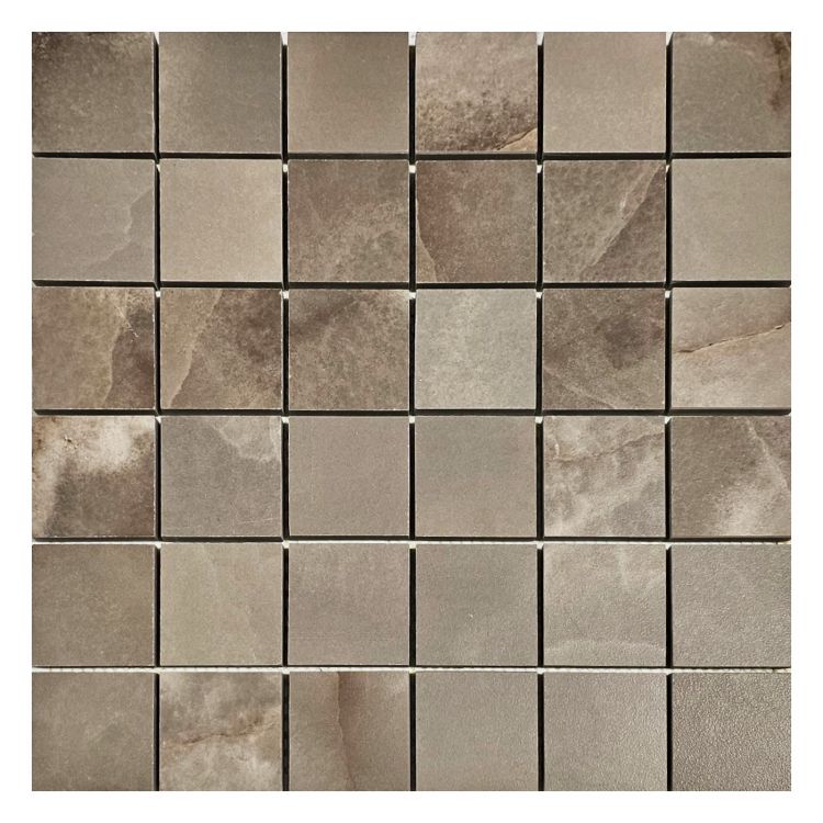 ELY Reves Coca Brown 2'' SQ Matte Mosaic 12'' x 12''