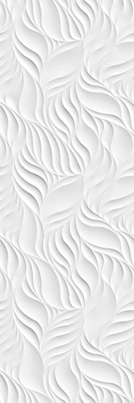 Leaves White 12x36 Deco Tile - Glacier Collection - (SUMMER SALE)
