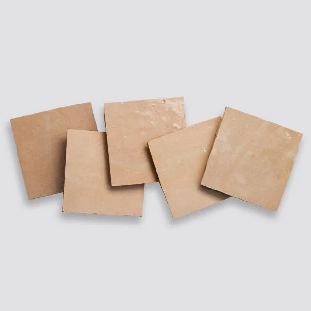 Zagora Ivory 4'' x 4'' Glossy Zellige Natural Stone
