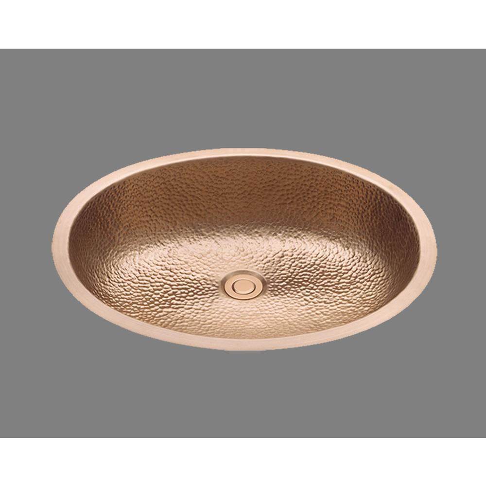 Alno Large Oval Lavatory, Hammertone Pattern, Undermount and Drop