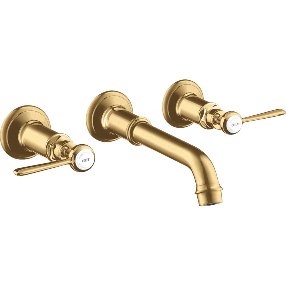 Axor Montreux Wall-Mounted Widespread Faucet Trim with Lever Handles, 1.2 GPM