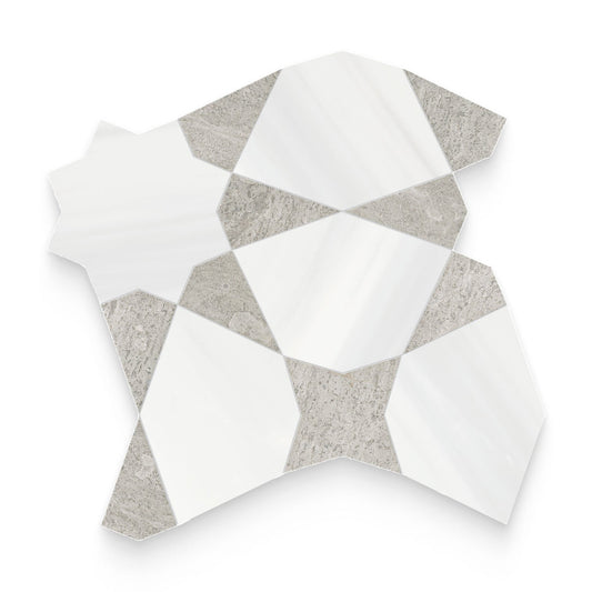 SOGNARE CELESTE GRIGIO HONED MARBLE MOSAIC