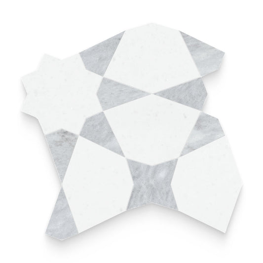 SOGNARE CELESTE FRESCA HONED MARBLE MOSAIC