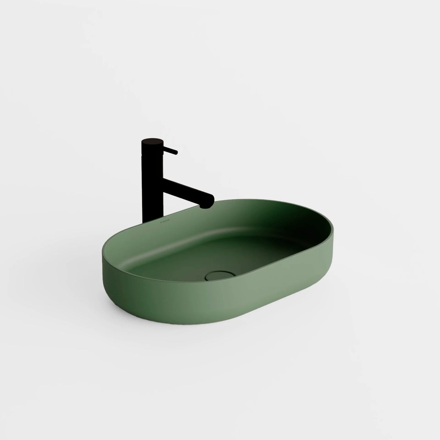 Concrete Vessel Sink Flow Collection 22.4'' Length x 14.5'' Width x 4.3'' Depth