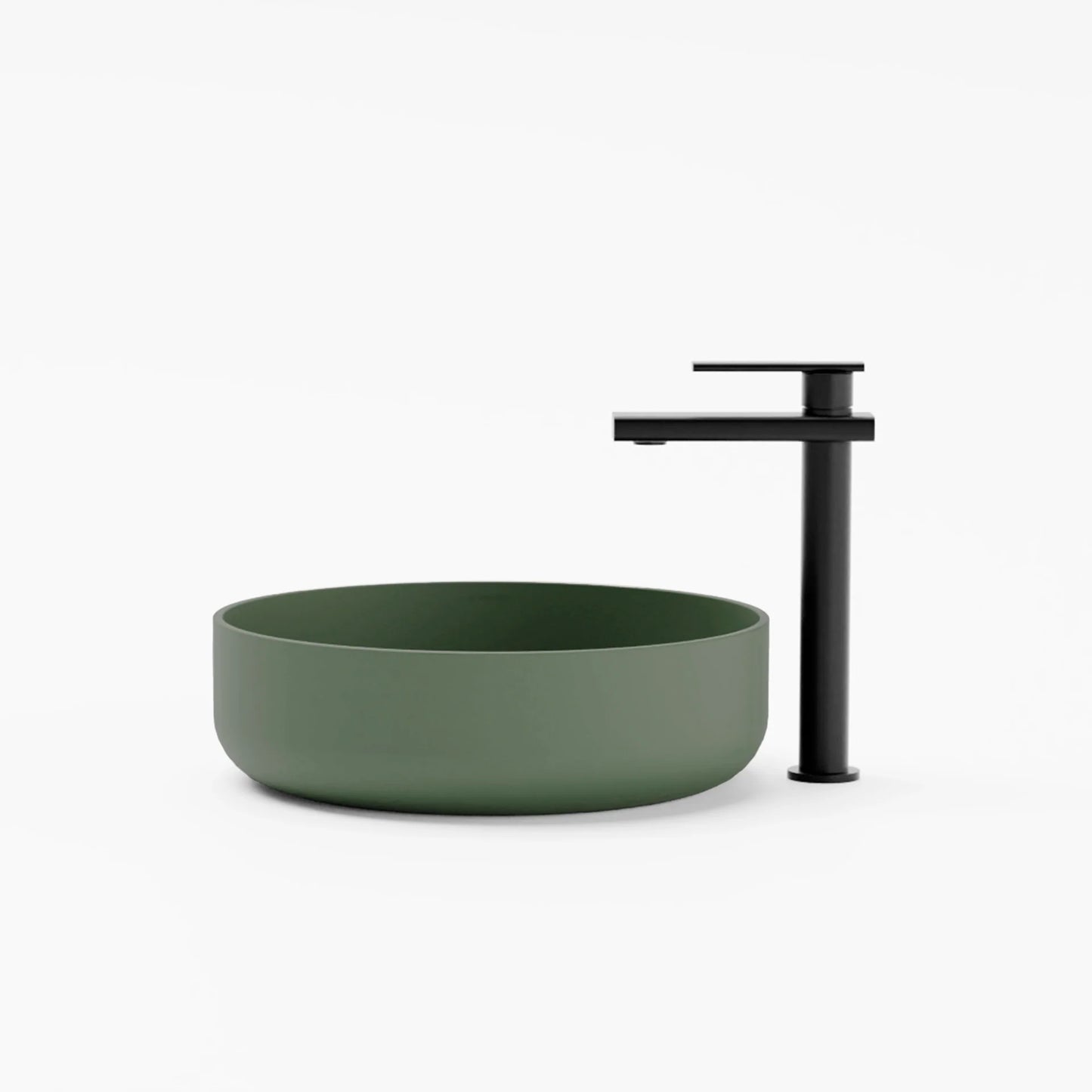 Concrete Vessel Sink Flow 02 Collection 14.5'' Length x  14.5'' Width x 4.3'' Depth