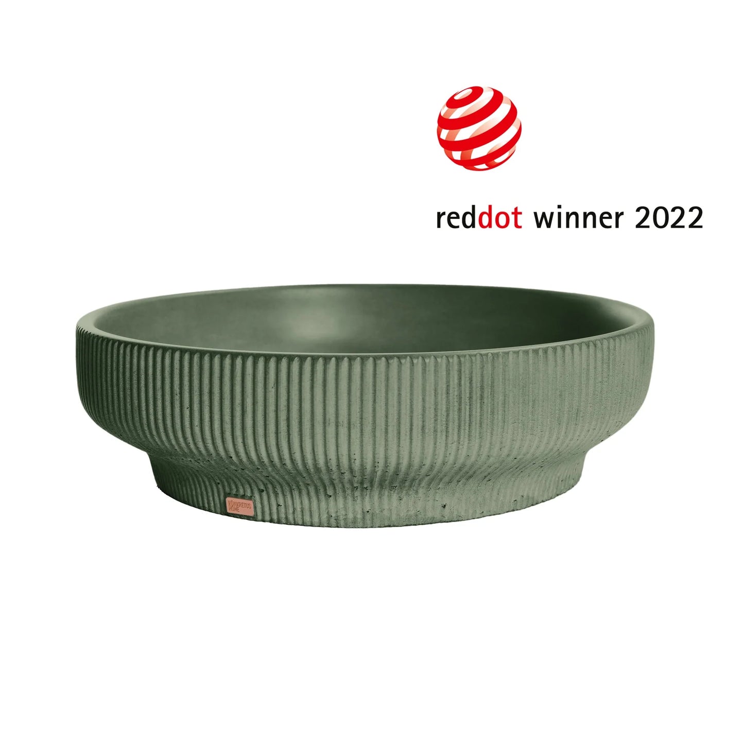 Concrete Vessel Sink Hasu Collection 14.5'' Length x 14.5'' Width x  4.3'' Depth