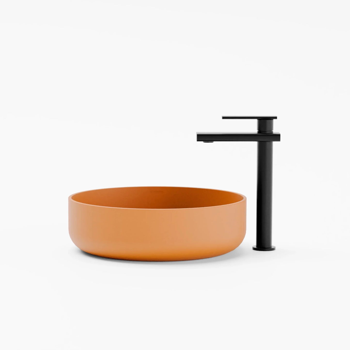 Concrete Vessel Sink Flow 02 Collection 14.5'' Length x  14.5'' Width x 4.3'' Depth