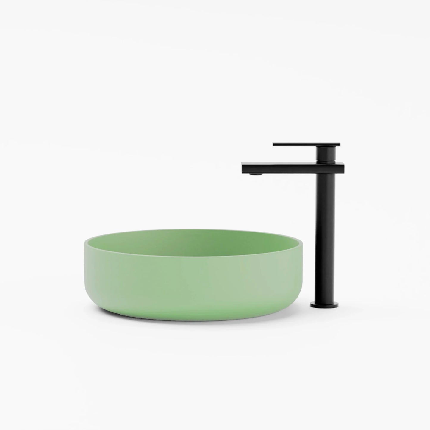 Concrete Vessel Sink Flow 02 Collection 14.5'' Length x  14.5'' Width x 4.3'' Depth