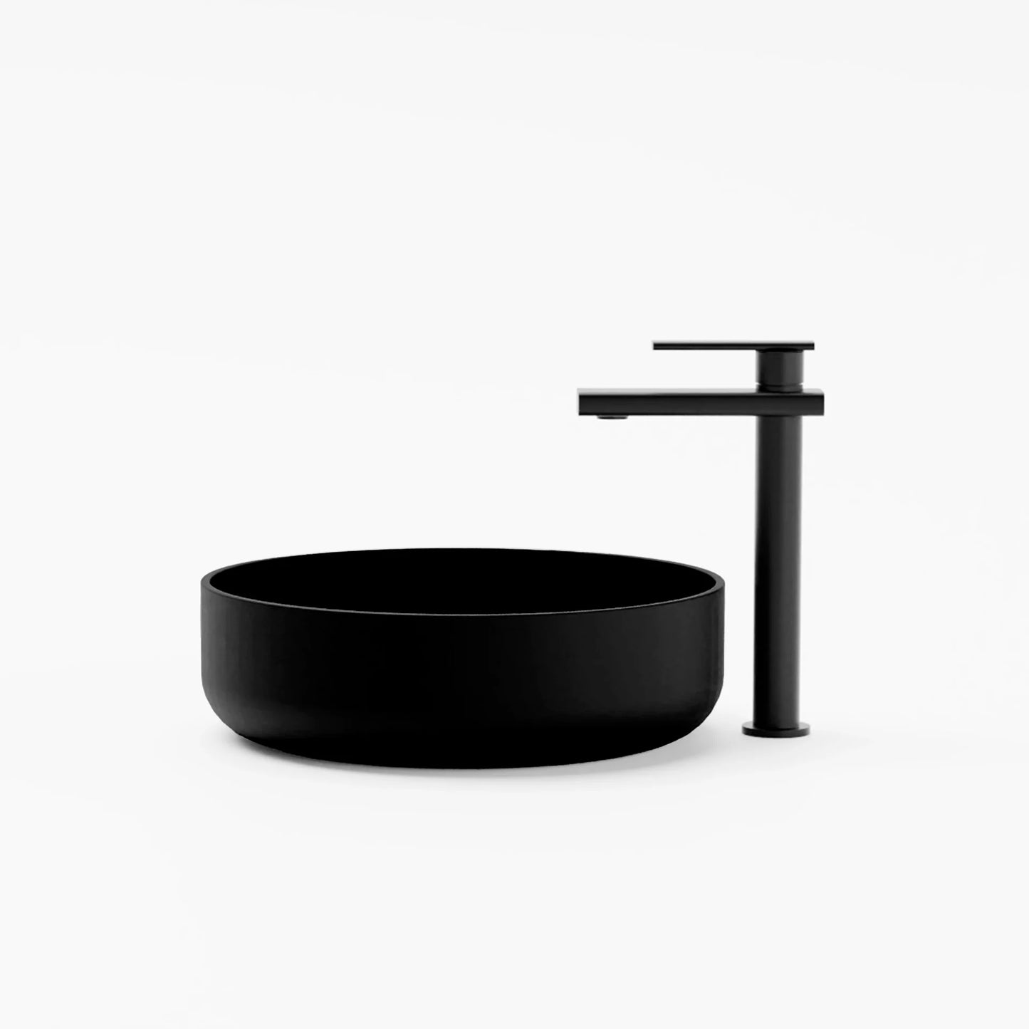 Concrete Vessel Sink Flow 02 Collection 14.5'' Length x  14.5'' Width x 4.3'' Depth