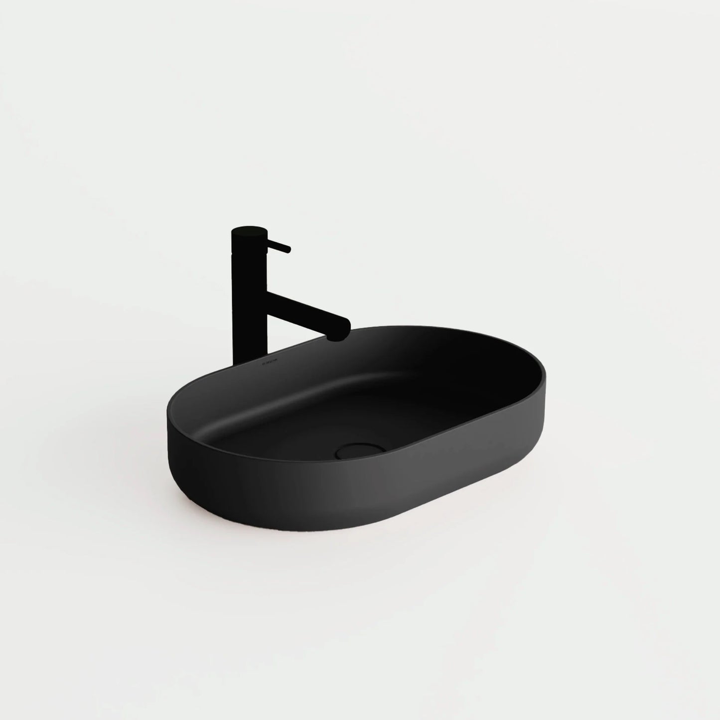Concrete Vessel Sink Flow Collection 22.4'' Length x 14.5'' Width x 4.3'' Depth