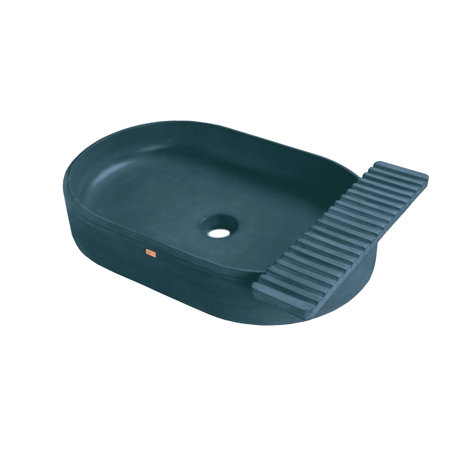 Concrete Vessel Sink Cure Collection 22.4'' Length x 14.5'' Width x 4.3'' Depth