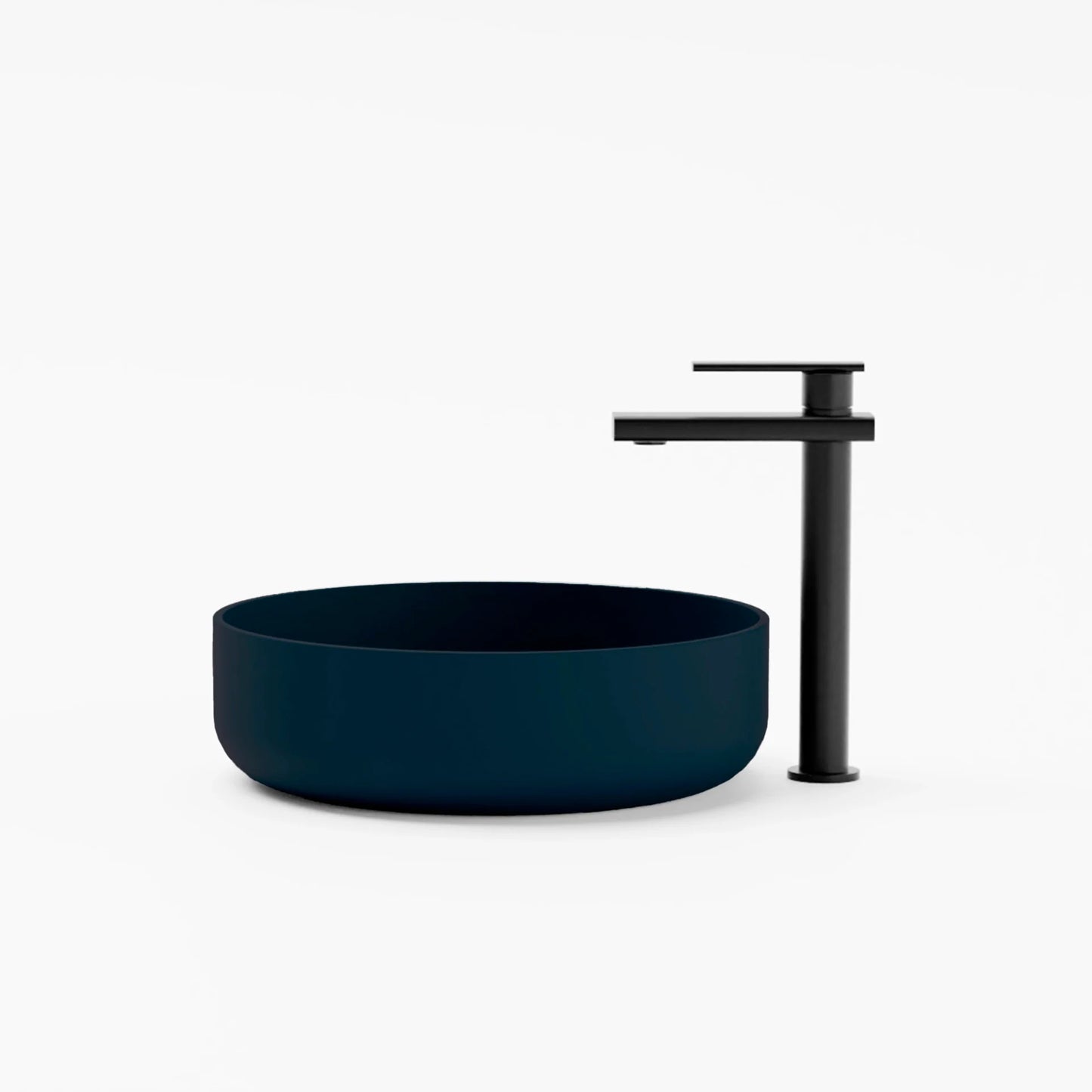 Concrete Vessel Sink Flow 02 Collection 14.5'' Length x  14.5'' Width x 4.3'' Depth