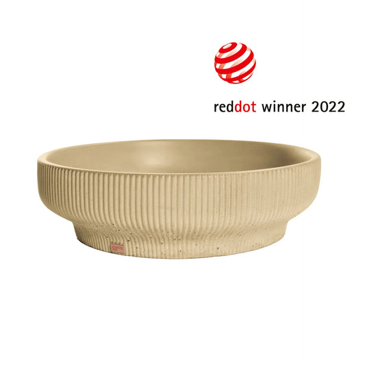Concrete Vessel Sink Hasu Collection 14.5'' Length x 14.5'' Width x  4.3'' Depth