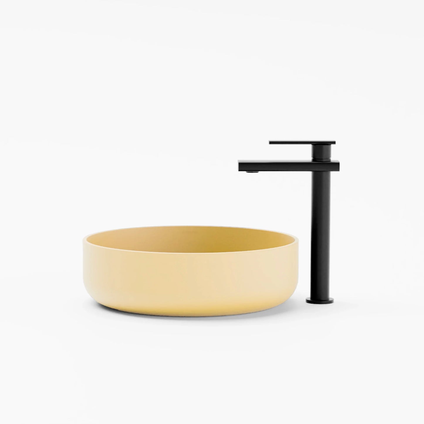 Concrete Vessel Sink Flow 02 Collection 14.5'' Length x  14.5'' Width x 4.3'' Depth