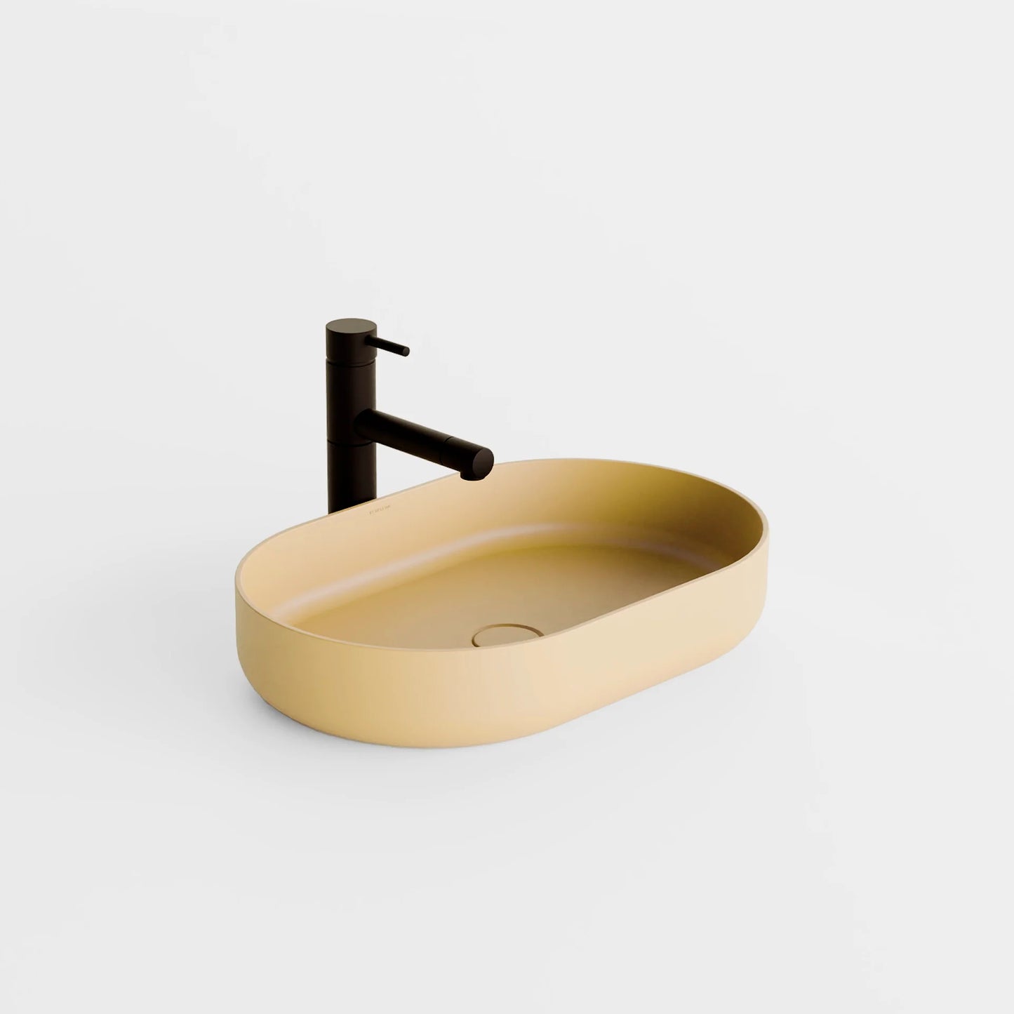 Concrete Vessel Sink Flow Collection 22.4'' Length x 14.5'' Width x 4.3'' Depth