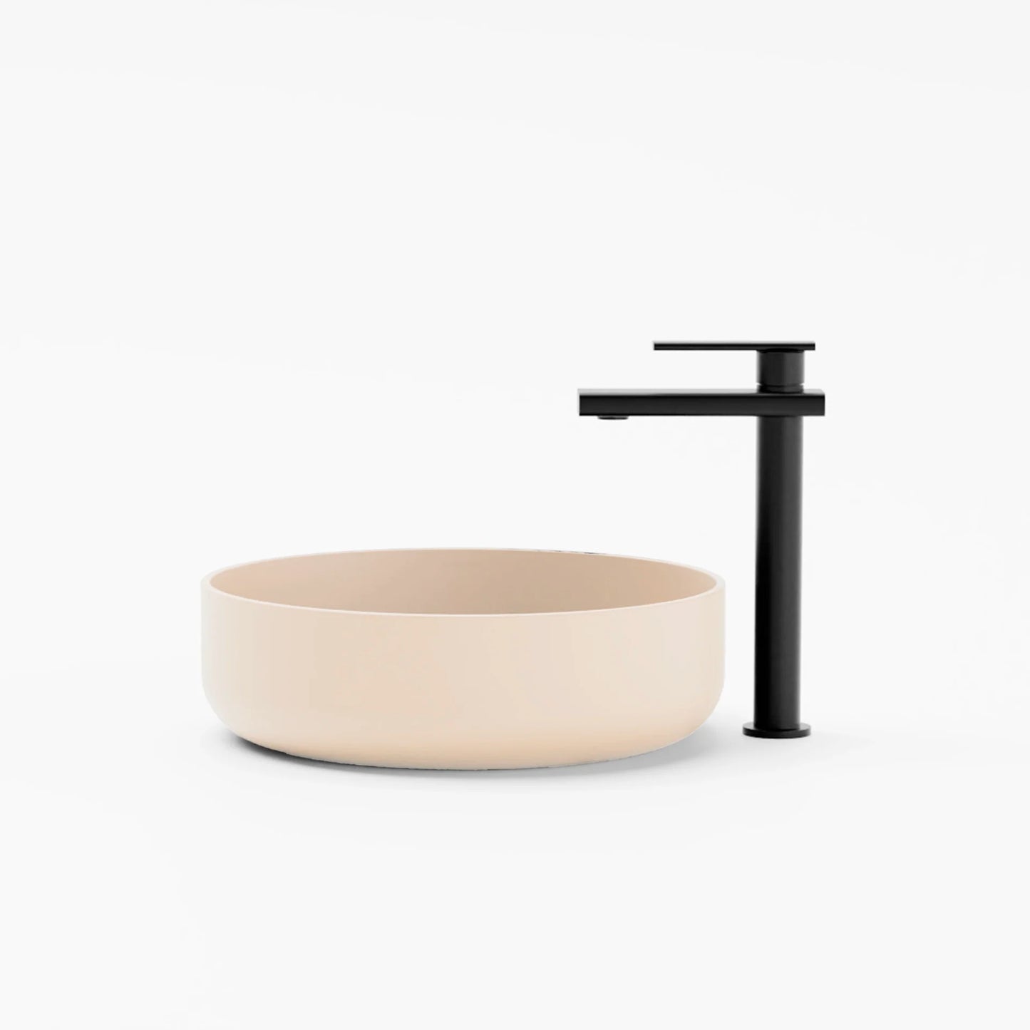 Concrete Vessel Sink Flow 02 Collection 14.5'' Length x  14.5'' Width x 4.3'' Depth