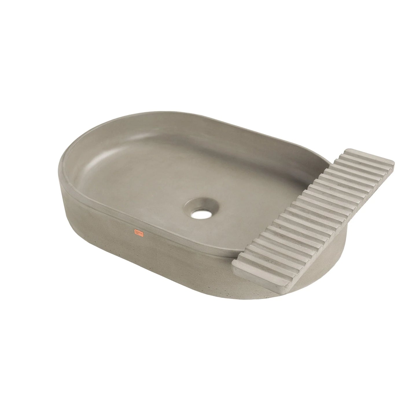 Concrete Vessel Sink Cure Collection 22.4'' Length x 14.5'' Width x 4.3'' Depth