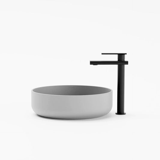Concrete Vessel Sink Flow 02 Collection 14.5'' Length x  14.5'' Width x 4.3'' Depth