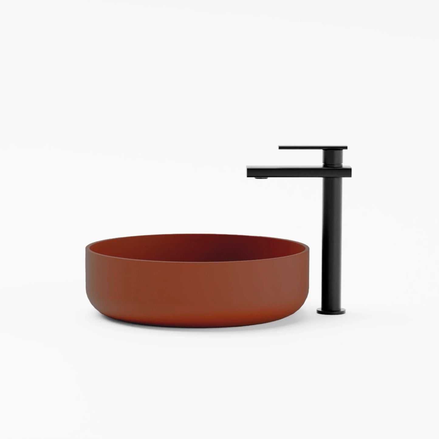 Concrete Vessel Sink Flow 02 Collection 14.5'' Length x  14.5'' Width x 4.3'' Depth
