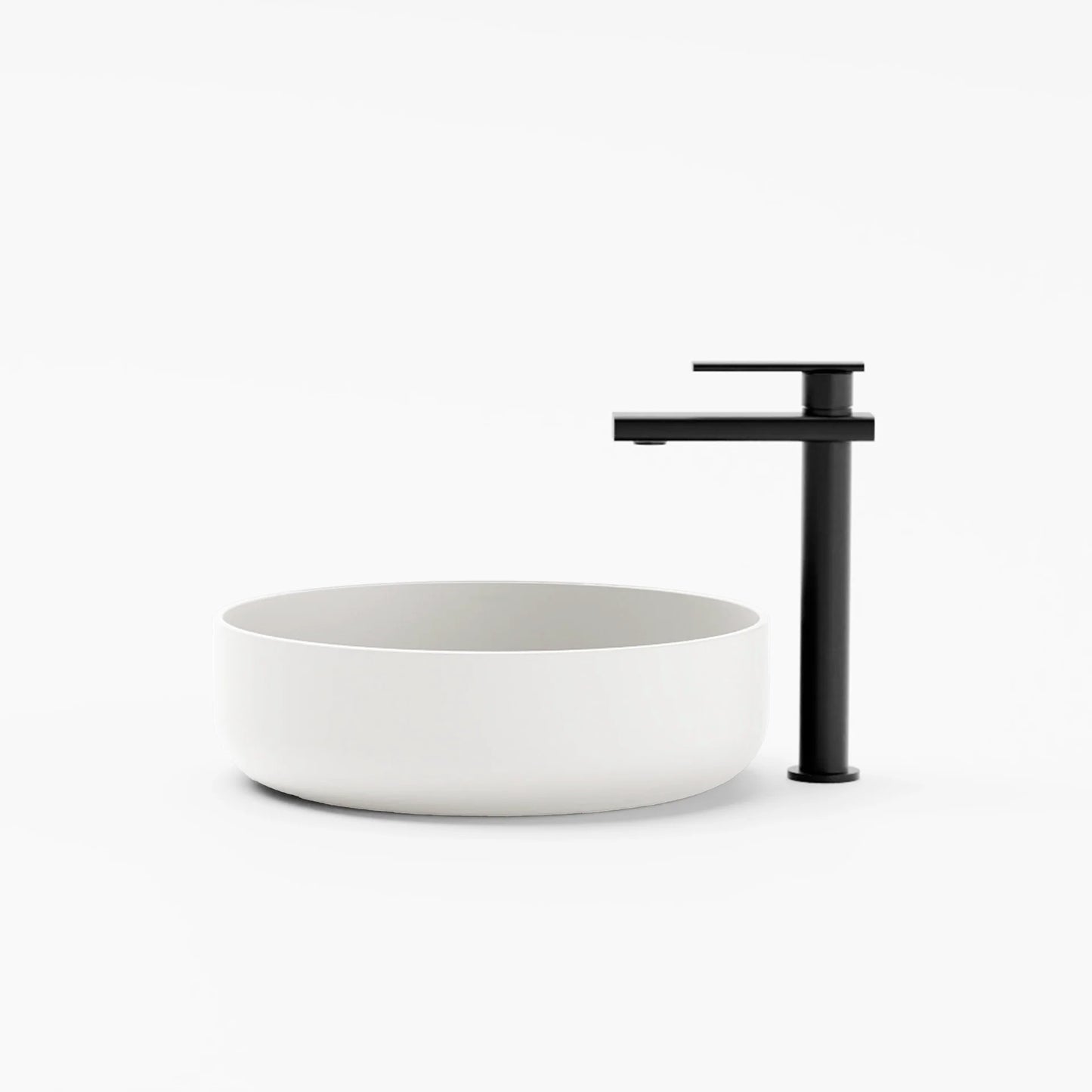 Concrete Vessel Sink Flow 02 Collection 14.5'' Length x  14.5'' Width x 4.3'' Depth